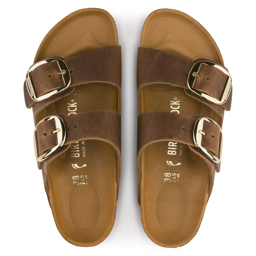 Arizona Big Buckle Cognac Shoes - Sandals - Flat Sandals Birkenstock 