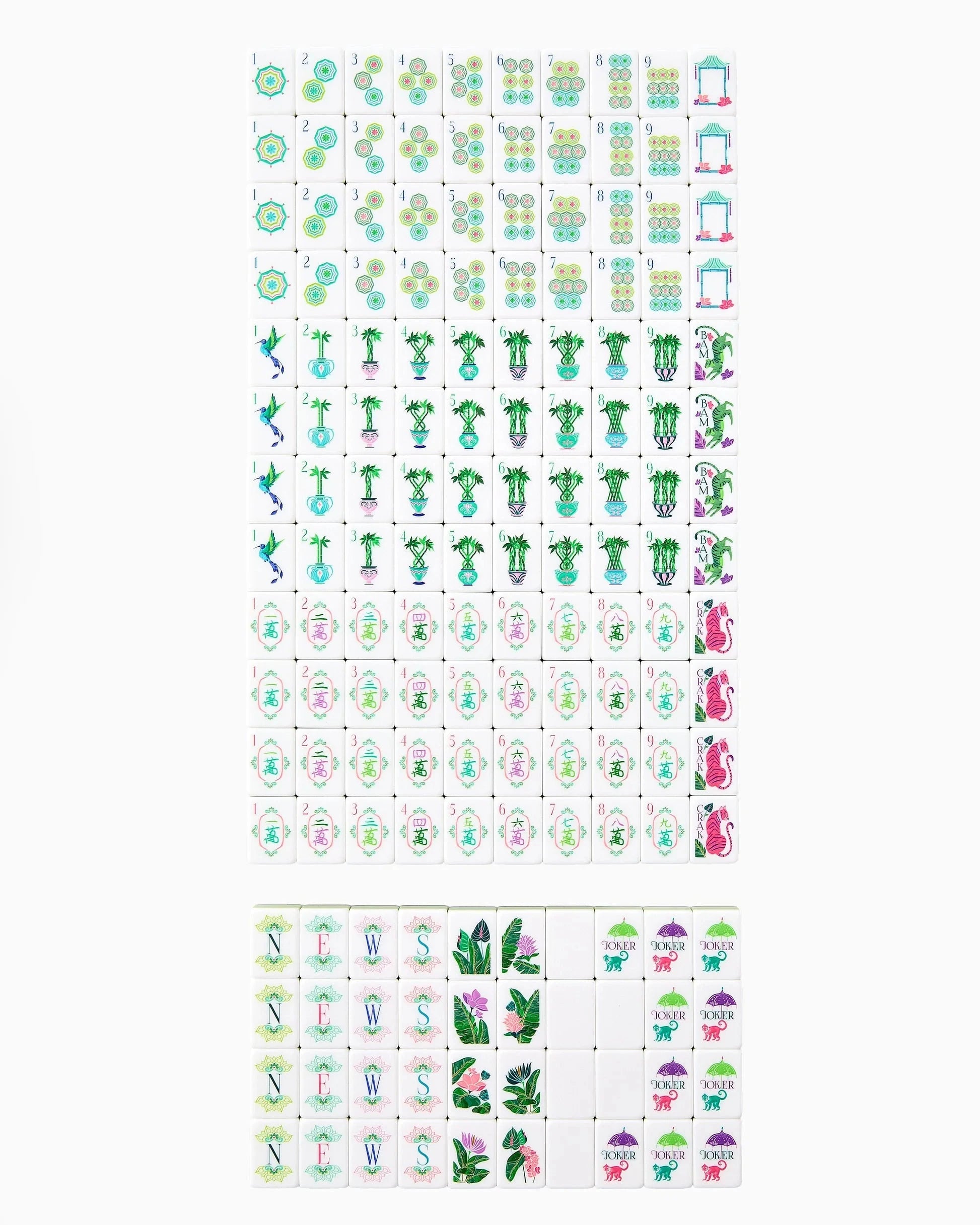 Palm Royale Mahjong Tiles Home Decor - Games Oh My Mahjong 