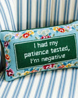 Patience Needlepoint Pillow Home Decor - Pillows Furbish 