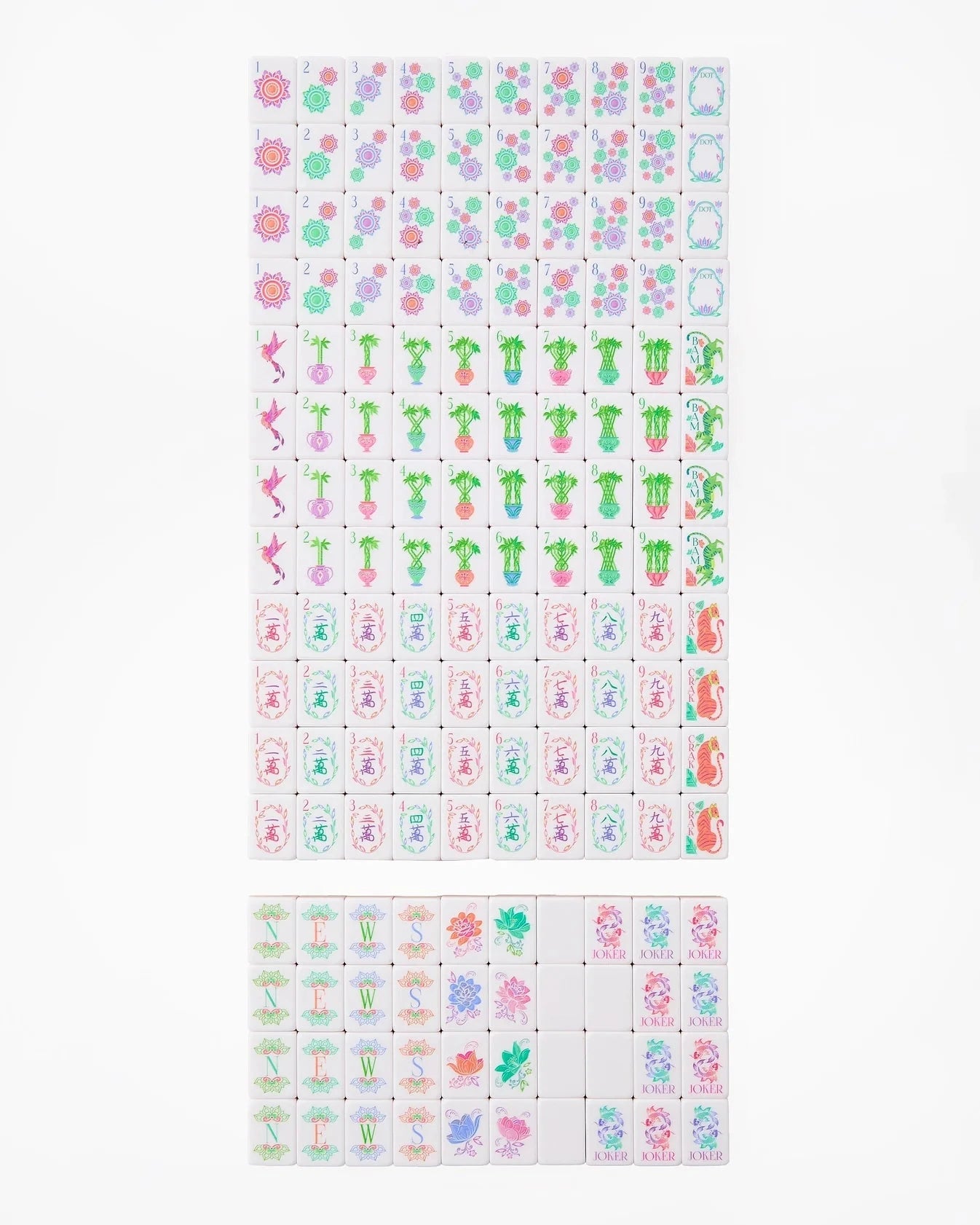 Pearlescent Mahjong Tiles Home Decor - Games Oh My Mahjong 
