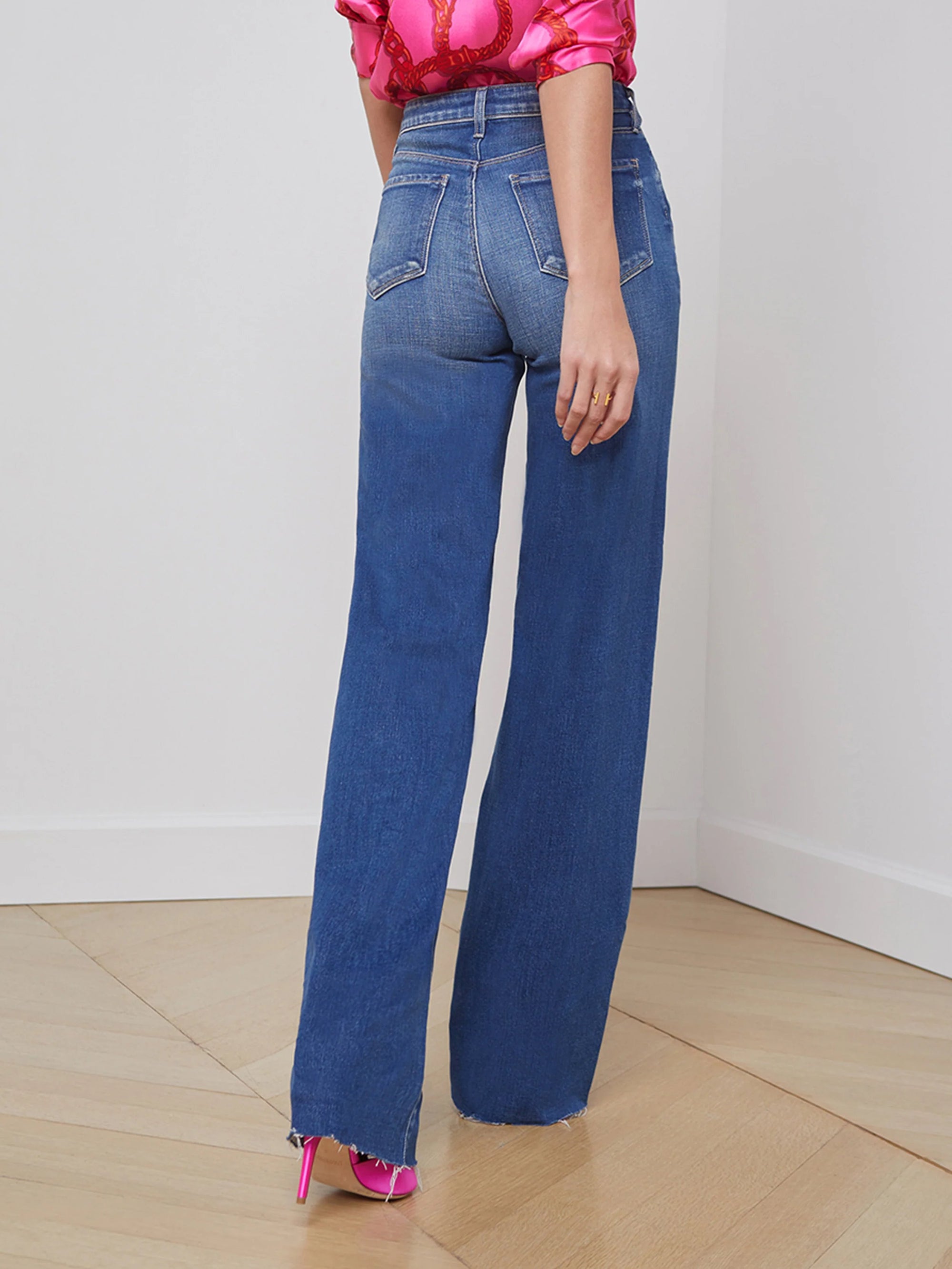 Scottie Wide Leg Hasting Denim - Flare & Wide Leg L'Agence 