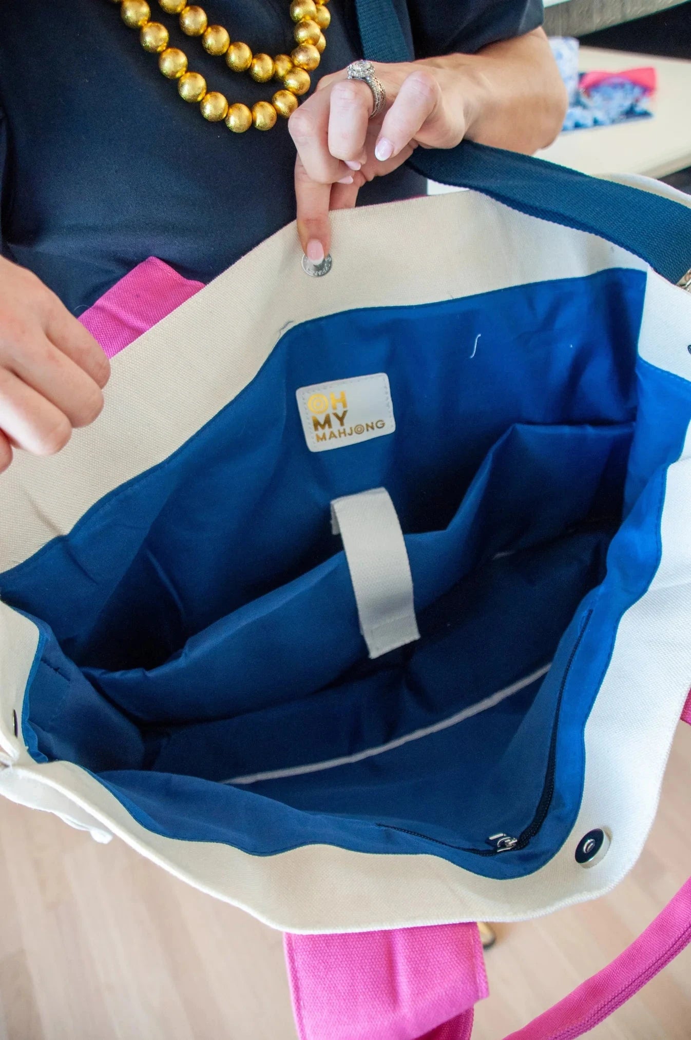 Mahj It All Pink Tote & Satchel Oh My Mahjong 