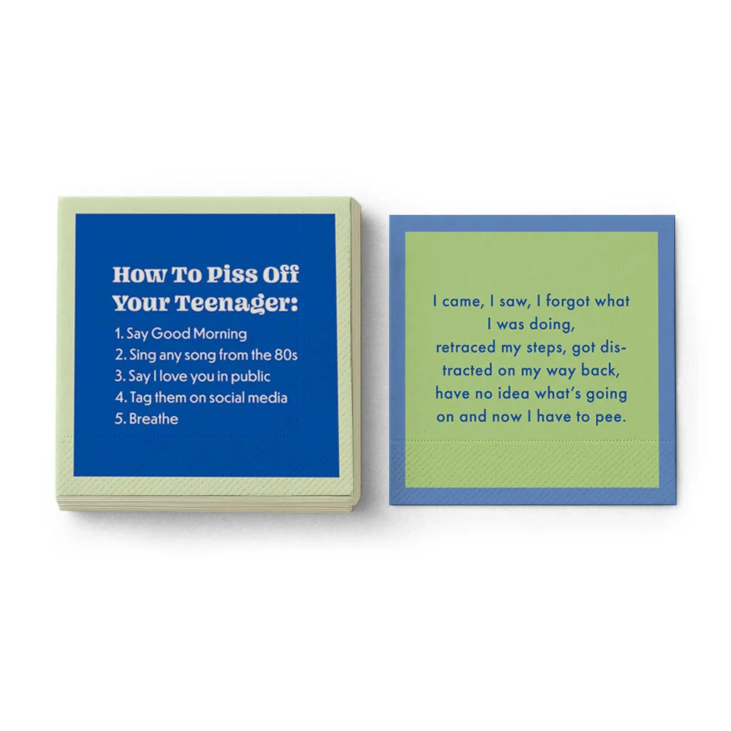 Piss Off Teenager Cocktail Napkin Home Decor - Tabletop Drinks On Me 