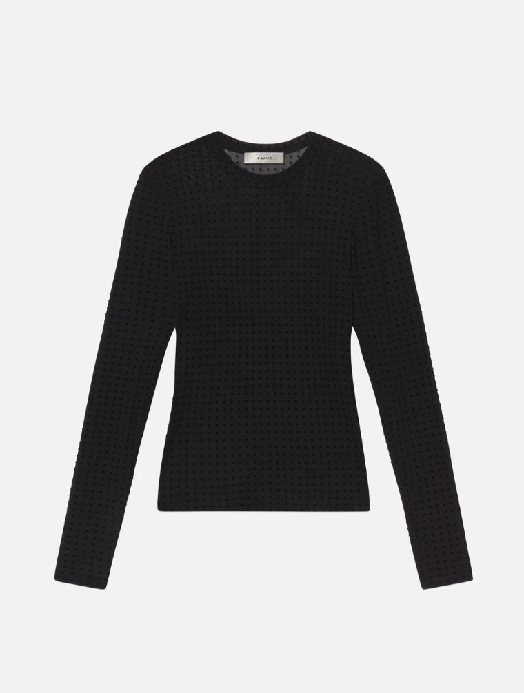 The Mesh Polka Dot Top Tops - Blouses Frame 