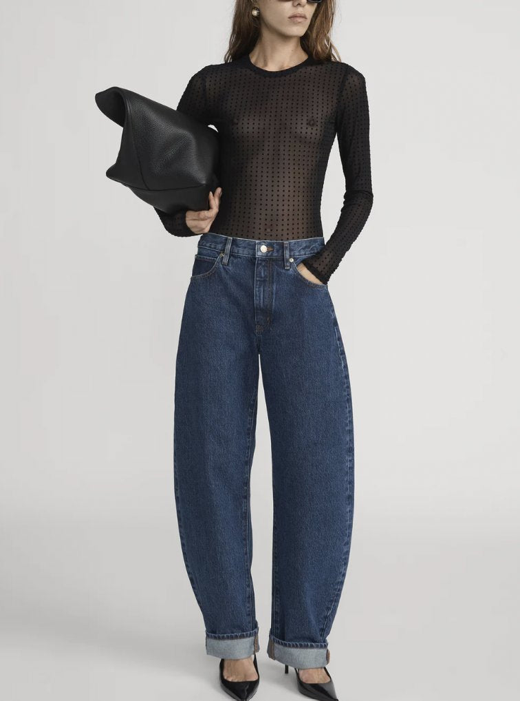 The Mesh Polka Dot Top Tops - Blouses Frame 