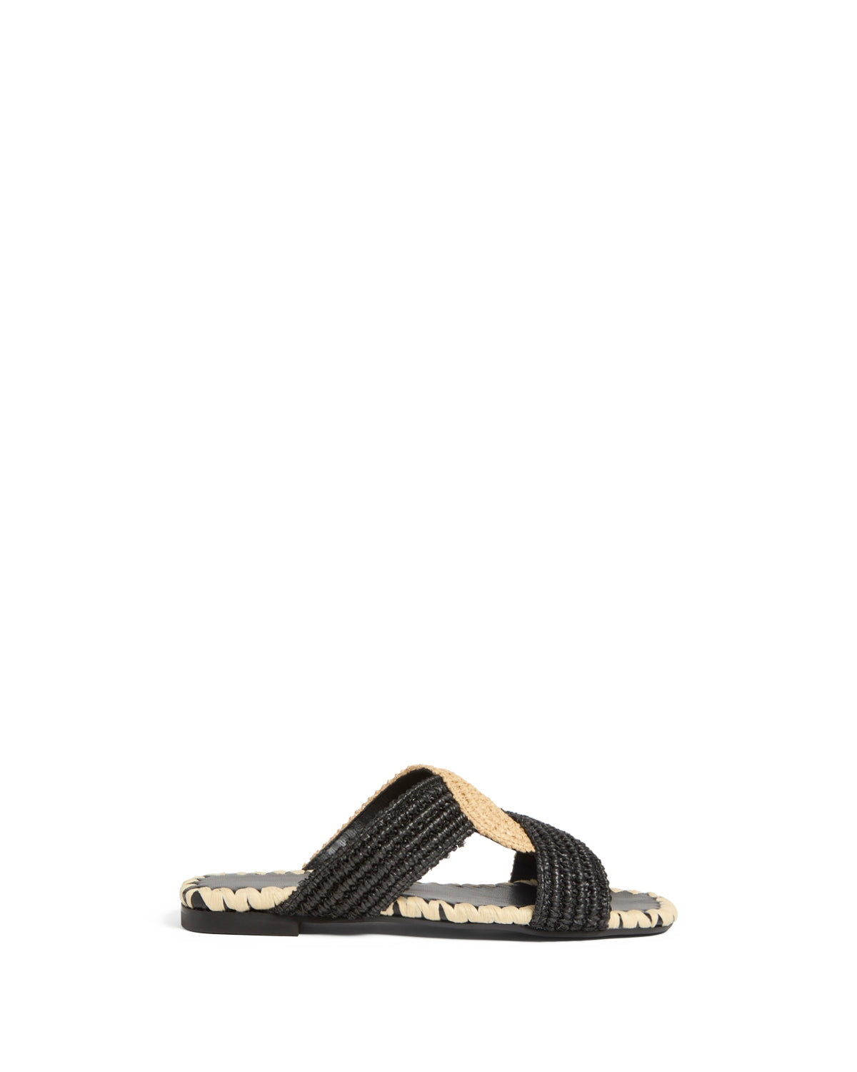 Prado Raffia Natural/ Negro Shoes - Sandals - Flat Sandals Castaner 