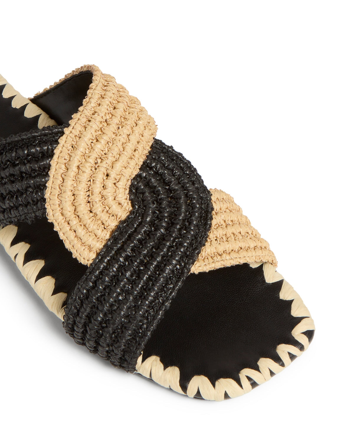 Prado Raffia Natural/ Negro Shoes - Sandals - Flat Sandals Castaner 