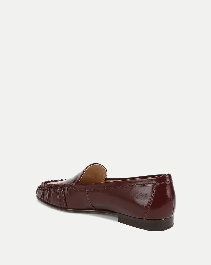 Prilla Leather Loafer Burgundy Flats - Loafer Veronica Beard - Shoes 