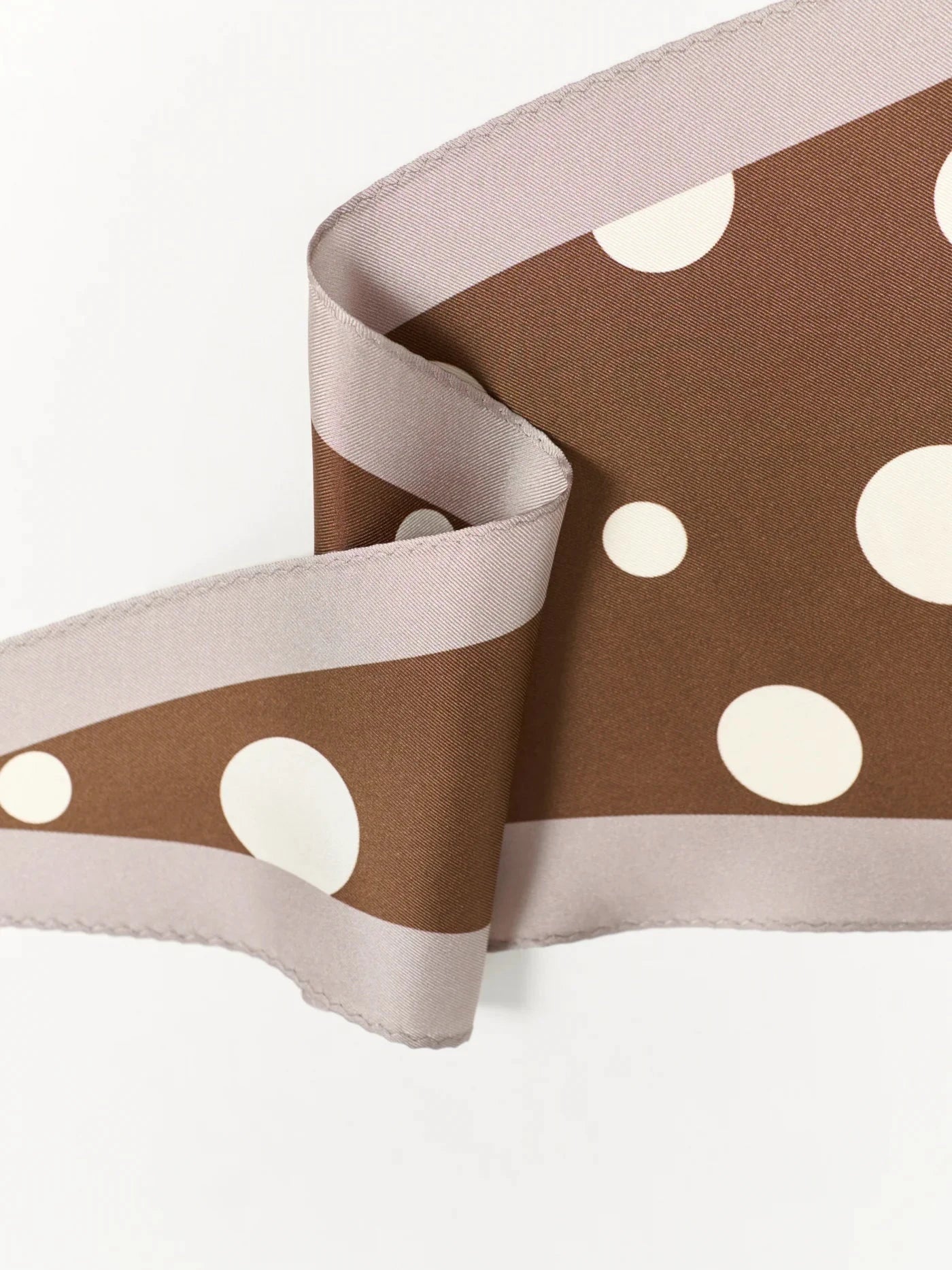 Retro Polka Dot Silk Diamond Neckerchief Coffee Scarves Lost Pattern NYC 
