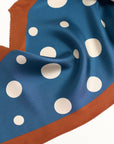 Retro Polka Dot Silk Diamond Neckerchief Salted Caramel Scarves Lost Pattern NYC 