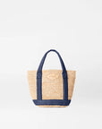 Raffia Tote Mini Raffia/ Navy Handbags - Crossbody MZ Wallace 