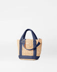 Raffia Tote Mini Raffia/ Navy Handbags - Crossbody MZ Wallace 