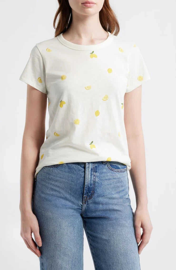 All Over Baby Lemon Tee Bone Tops - Tees rag & bone 