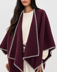 Ingrid Poncho Burgundy Outerwear - Cape rag & bone 
