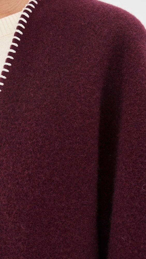 Ingrid Poncho Burgundy Outerwear - Cape rag &amp; bone 