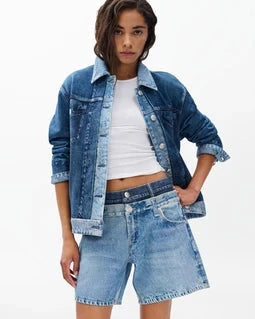 Miramar Oversized Combo Trucker Jacket Dark Indigo Jackets rag & bone 