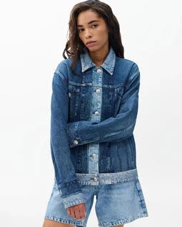 Miramar Oversized Combo Trucker Jacket Dark Indigo Jackets rag & bone 