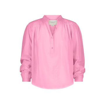 The Tieghan Shirt Shocking Pink Top - Button Down Theshirt 