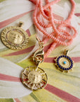 Strong Blazing Sun Coin Pendant 16-18" Classic Rolo Necklaces Jane Win 