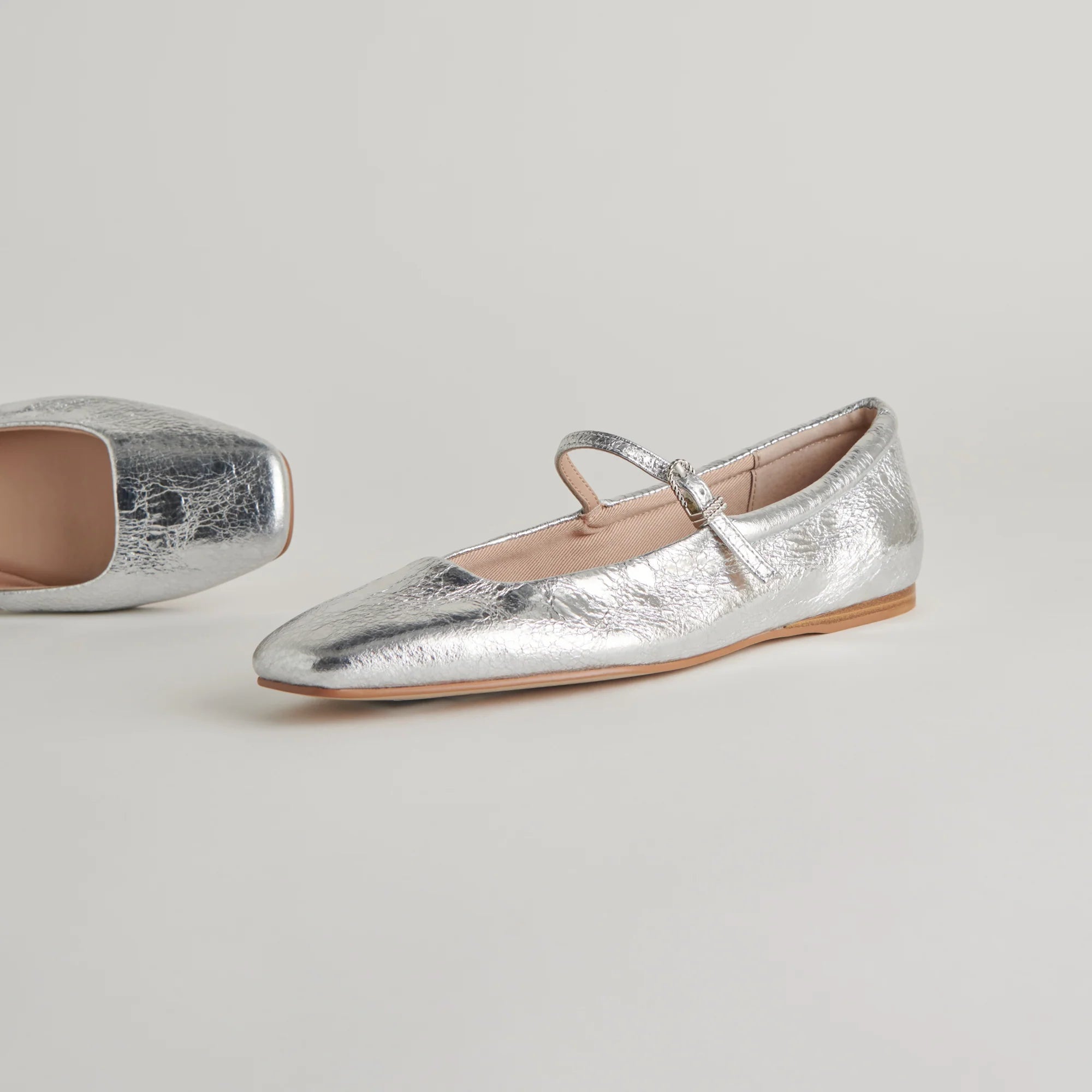 Reyes Ballet Flats Silver Shoes - Flats - Ballet Dolce Vita 