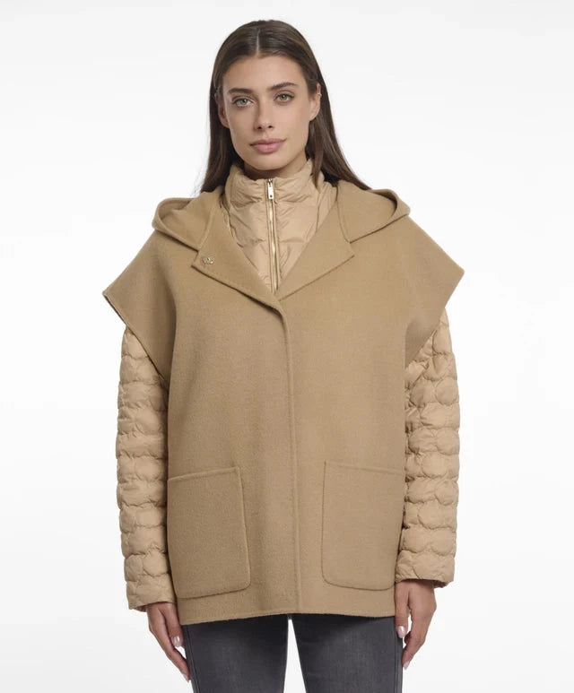Helen Cape Jacket Camel Outerwear - Longsleeve Rino & Pelle 