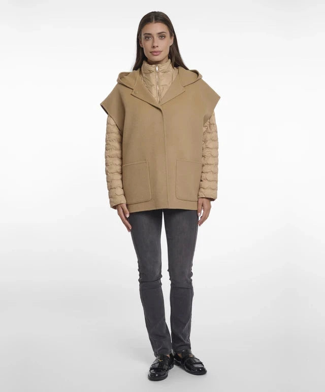 Helen Cape Jacket Camel Outerwear - Longsleeve Rino & Pelle 