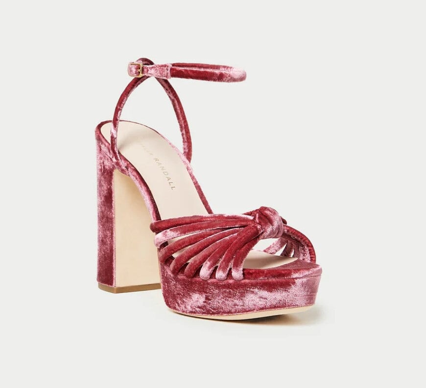 Rivka Knot Platform Sandal Tea Rose Shoes - Sandals - Heeled Sandals Loeffler Randall Shoes 