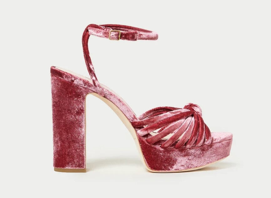 Rivka Knot Platform Sandal Tea Rose Shoes - Sandals - Heeled Sandals Loeffler Randall Shoes 