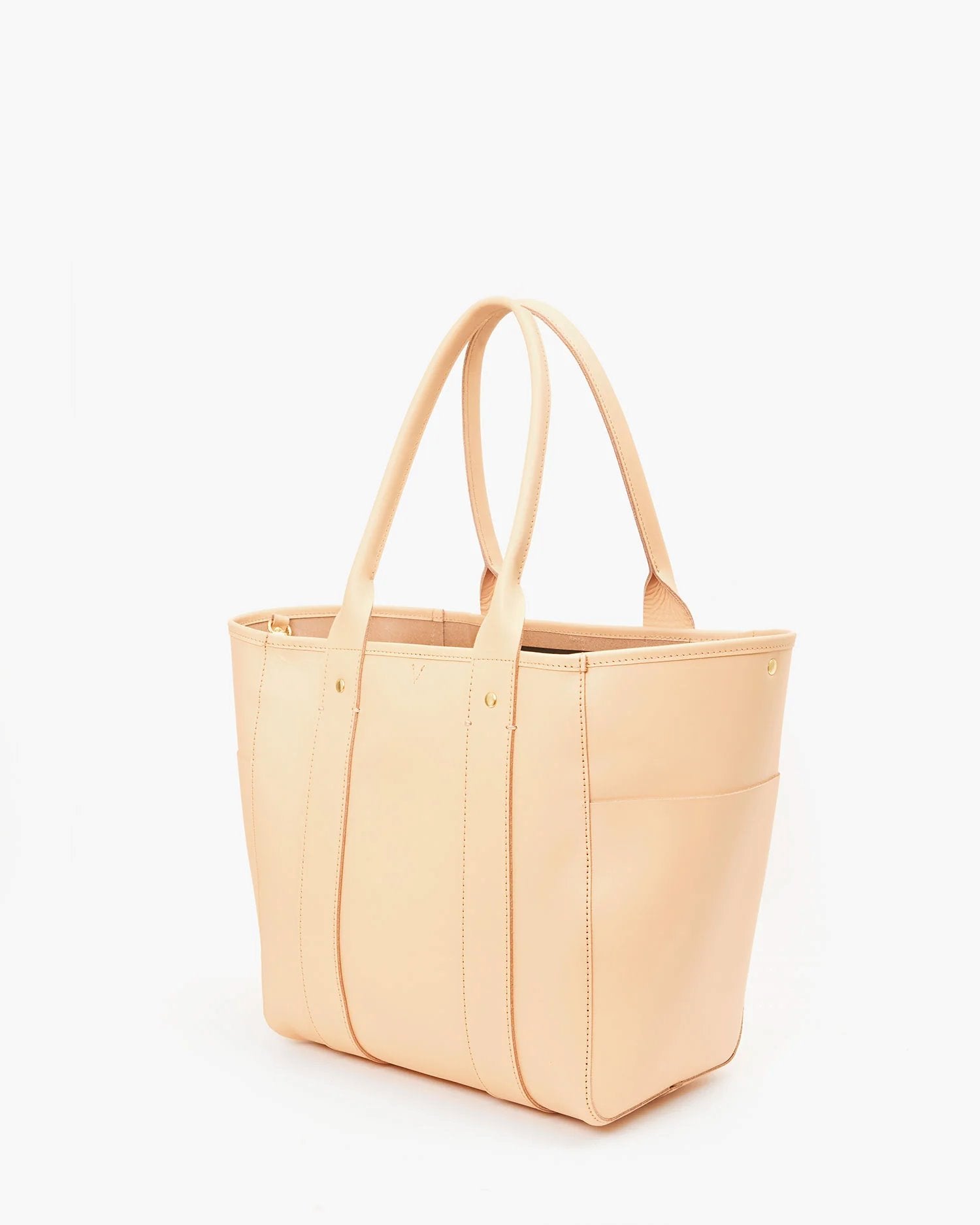 Slim Le Box Tote Undyed Veg Handbags - Tote & Satchel Clare V. 