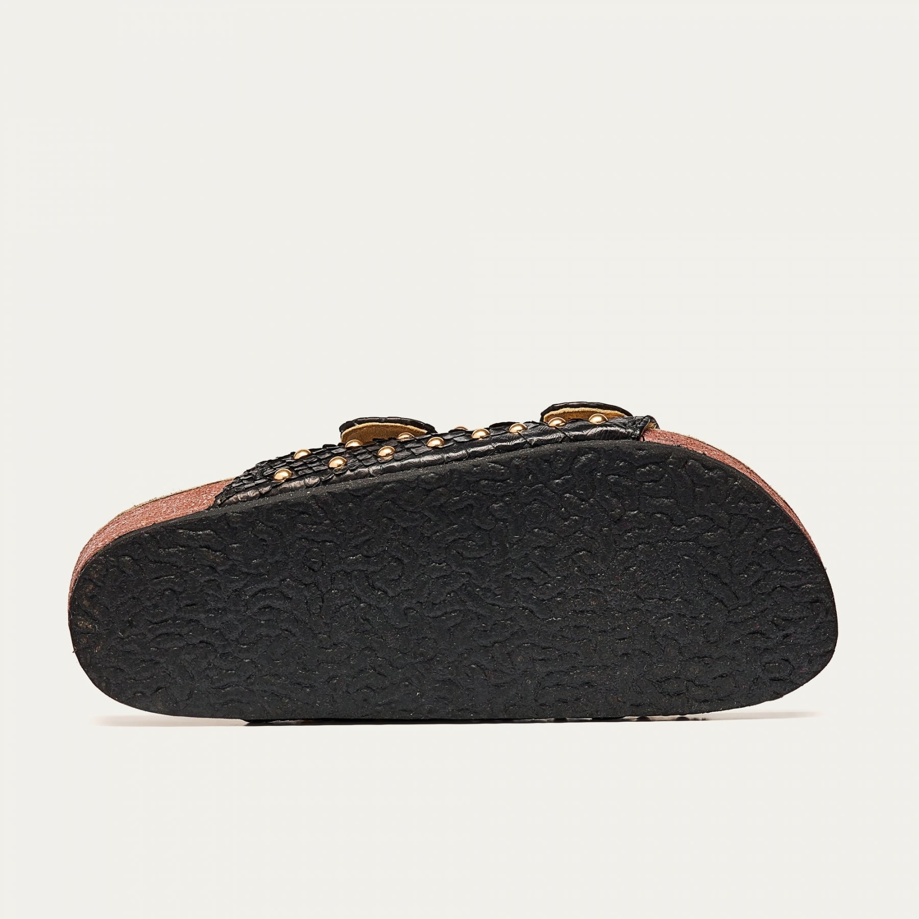 Odette Sandal Black Python Sandals - Flat Sandals Claris Virot 