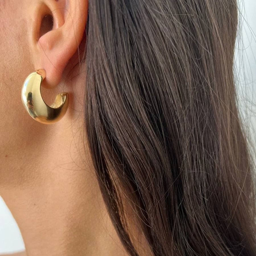 Seema 1" Earrings Gold