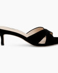 Aveline Suede Black Shoes - Sandals - Heeled Sandals L'Agence Shoes 