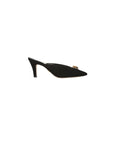 Rochelle Cabochon Suede Mule Black Pumps - High Veronica Beard - Shoes 