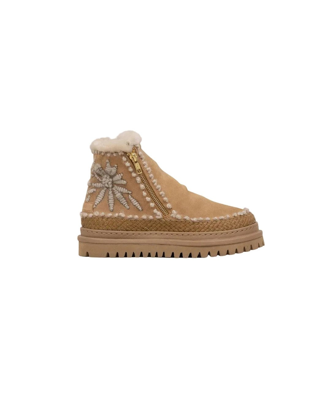 Setsu 4.0 Floral Bottie Saffron Suede Natural Boots - Booties laidbacklondon 