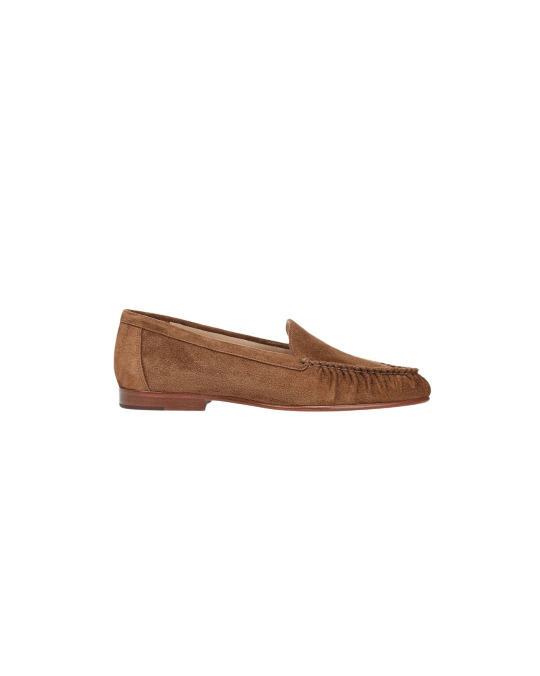 Prilla Suede Loafer Chestnut Flats - Loafer Veronica Beard - Shoes 