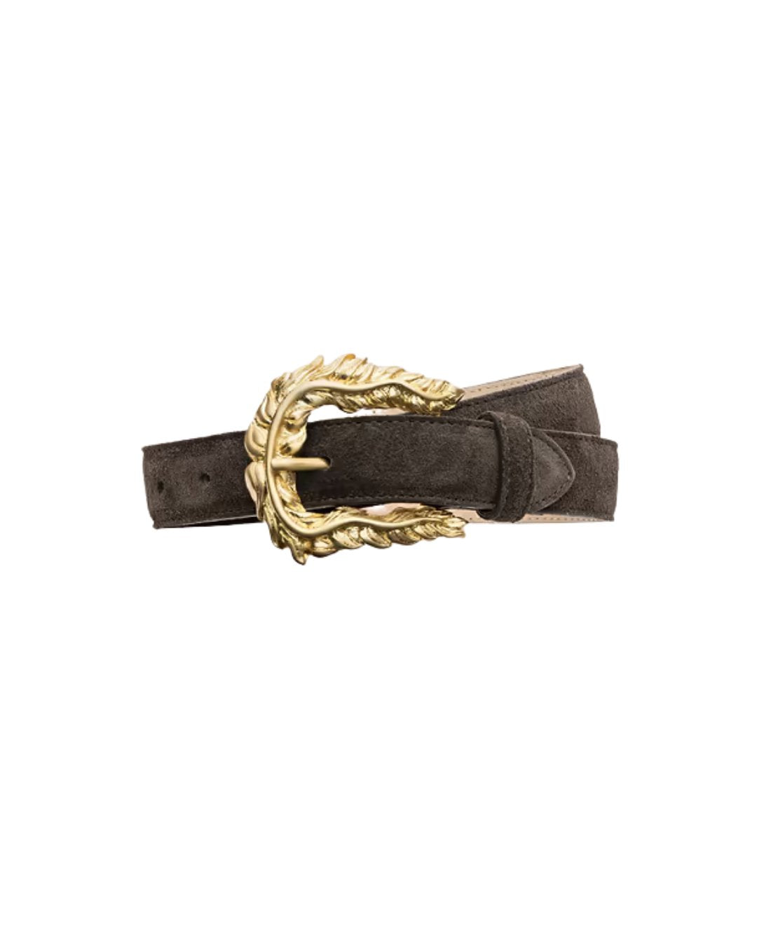 Seders Fethred Edge Belt Suede Chocolate Belts L'Agence 