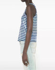 Tarys Sequin Stripe Top Sky Blue Tops - Tanks Zadig & Voltaire 