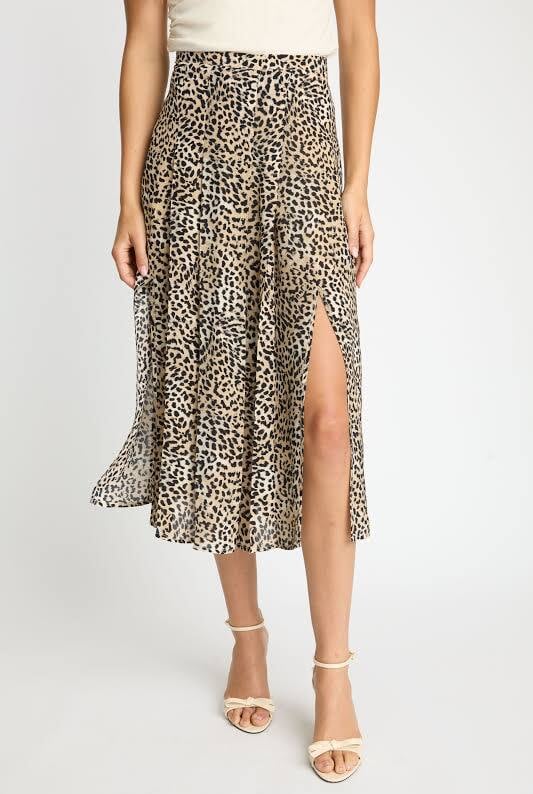 Glenda Skirt Golden Leopard Skirts - Midi Caballero 