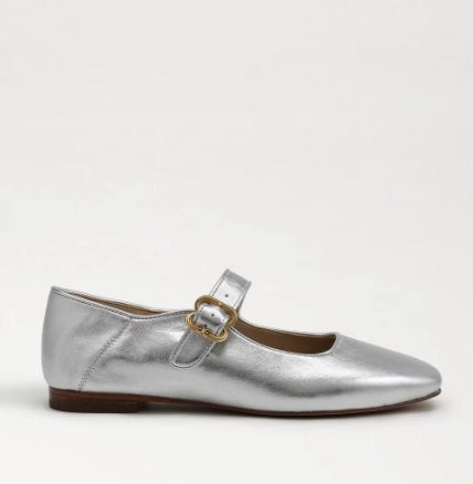 Michaela Mary Jane Soft Silver Shoes - Everyday Shoes Sam Edelman 