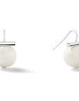 Classic Pebble Pearl Silver Medium White Jewelry - Earrings Catherine Canino 