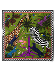 Jungle Small Square Scarf Green Scarves Ortigia 
