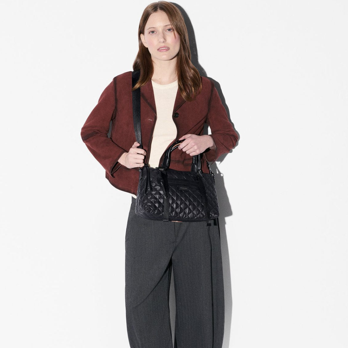 Small Park Satchel Black Hobo & Shoulder MZ Wallace 