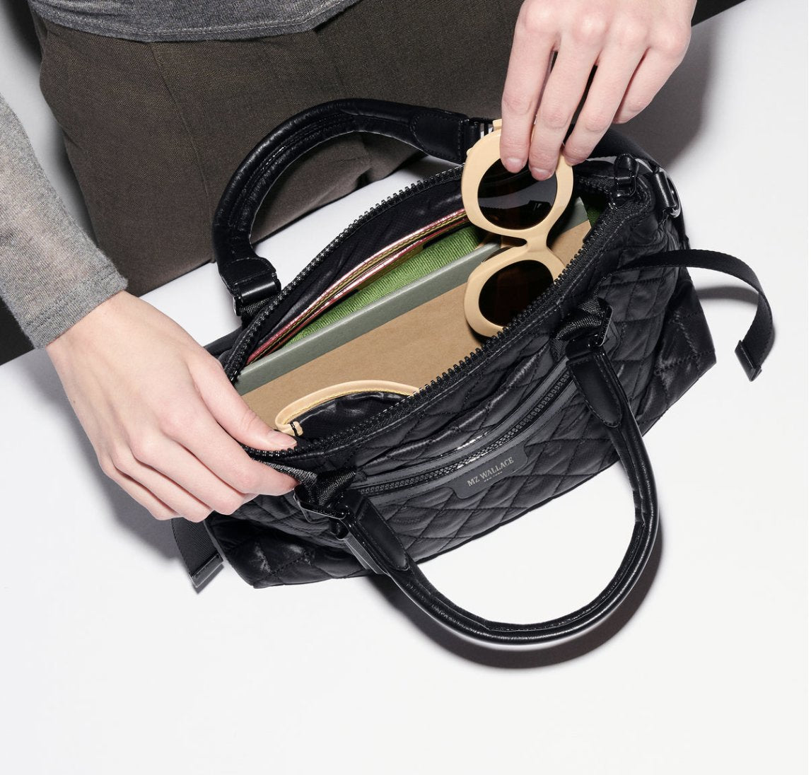 Small Park Satchel Black Hobo &amp; Shoulder MZ Wallace 