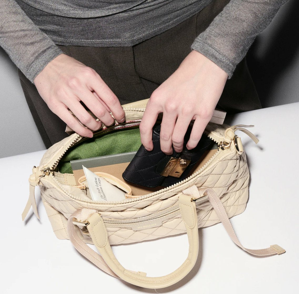 Small Park Satchel Buff Hobo & Shoulder MZ Wallace 