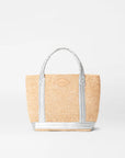 Raffia Tote Small Matte Silver