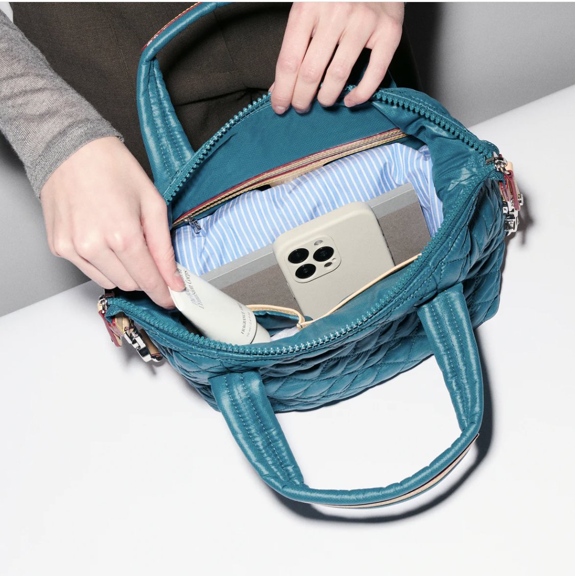 Small Sutton Deluxe Pacific Tote & Satchel MZ Wallace 