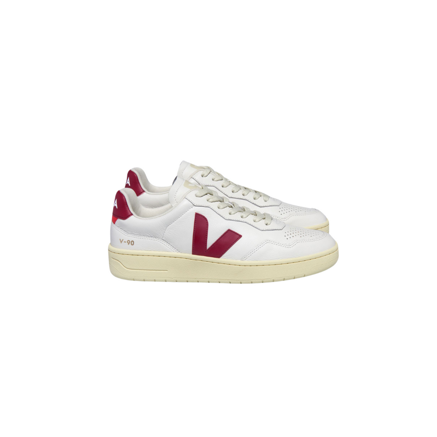 V-90 O.T Leather Ex White Marsala