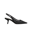 Bianka Slingback Pump Polka Dot Mesh Black