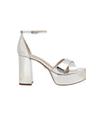 Jullian Platform Heel Soft Silver Metallic Sandals - Heeled Sandals Sam Edelman 