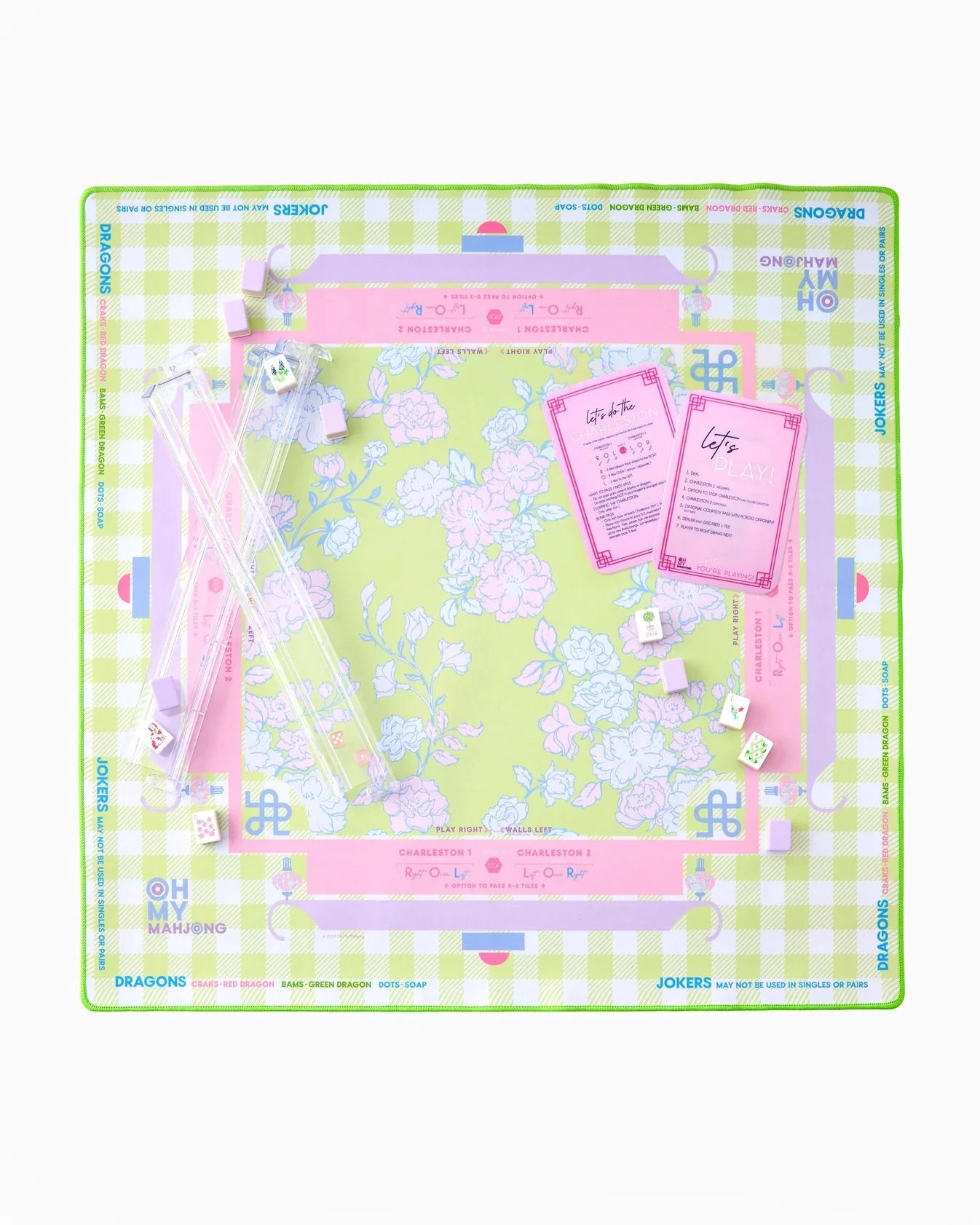 Garden Party Mat Home Decor - Games Oh My Mahjong 